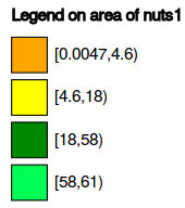 Legend for graduated colors